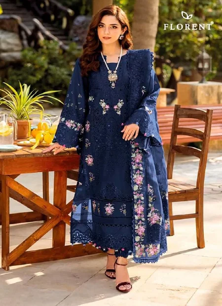 Florent 1088 BY Elaf Cambric Cotton Embroidered Pakistani Salwar Kameez Online Wholesale